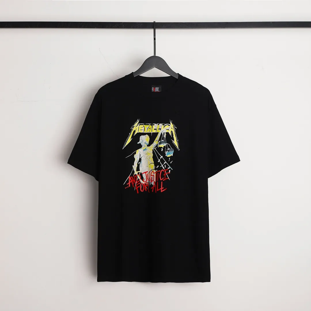 Saint Michael series retro trendy round neck short sleeves Model number: 3152P110 Color: black Size: S M L XL